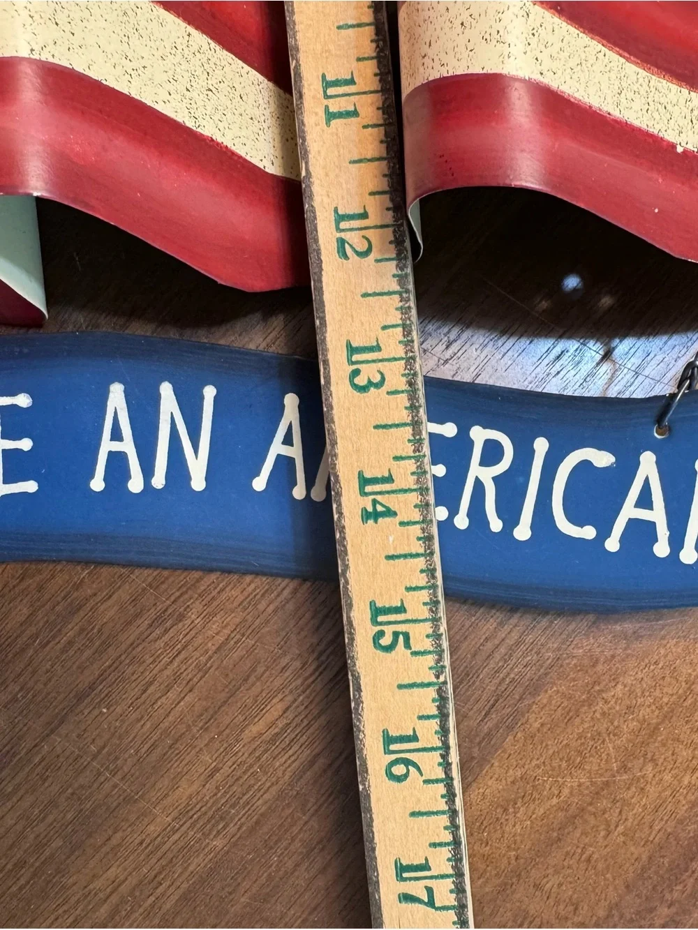 Americana Metal Wavy American Flag Wall Rustic Decor-0187